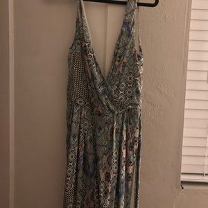 Anthropologie mixed print jumpsuit
